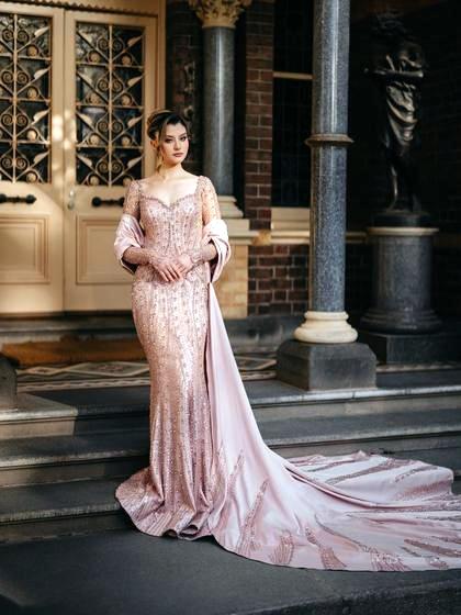 Blush engagement dress