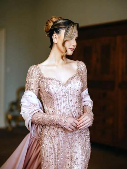Blush engagement dress
