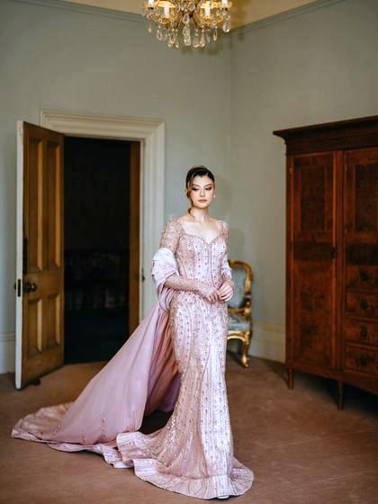 Blush engagement dress
