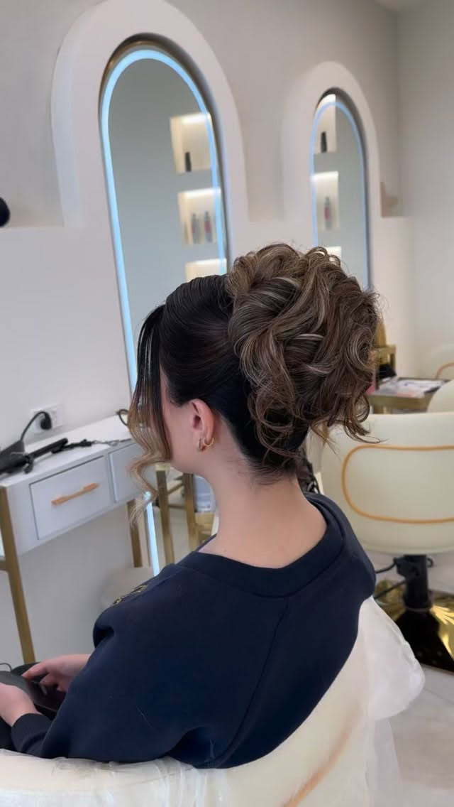 A sleek updo